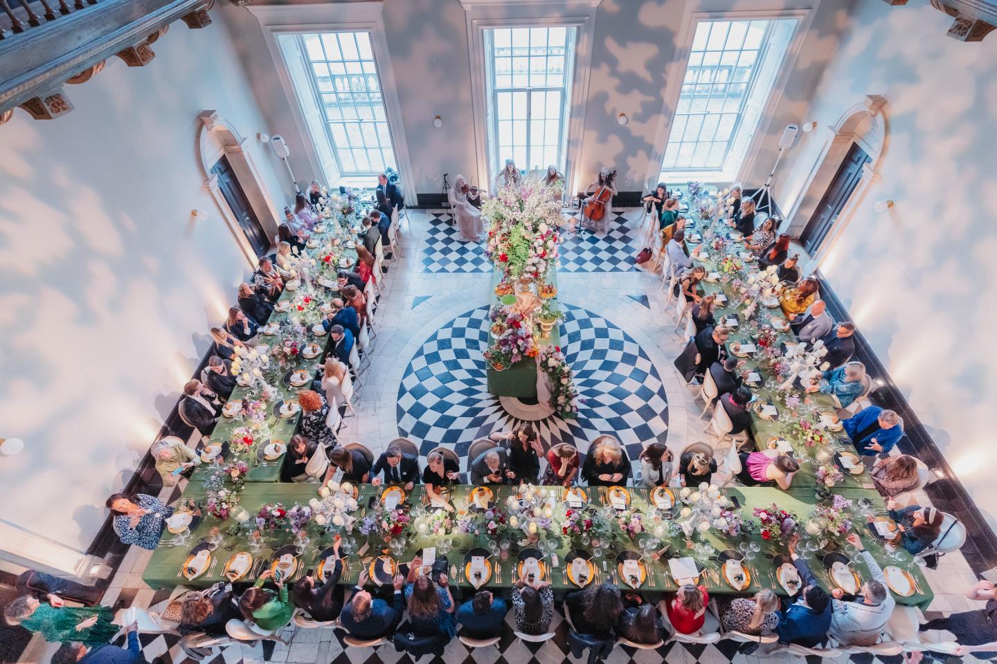 Great Hall dinner set up